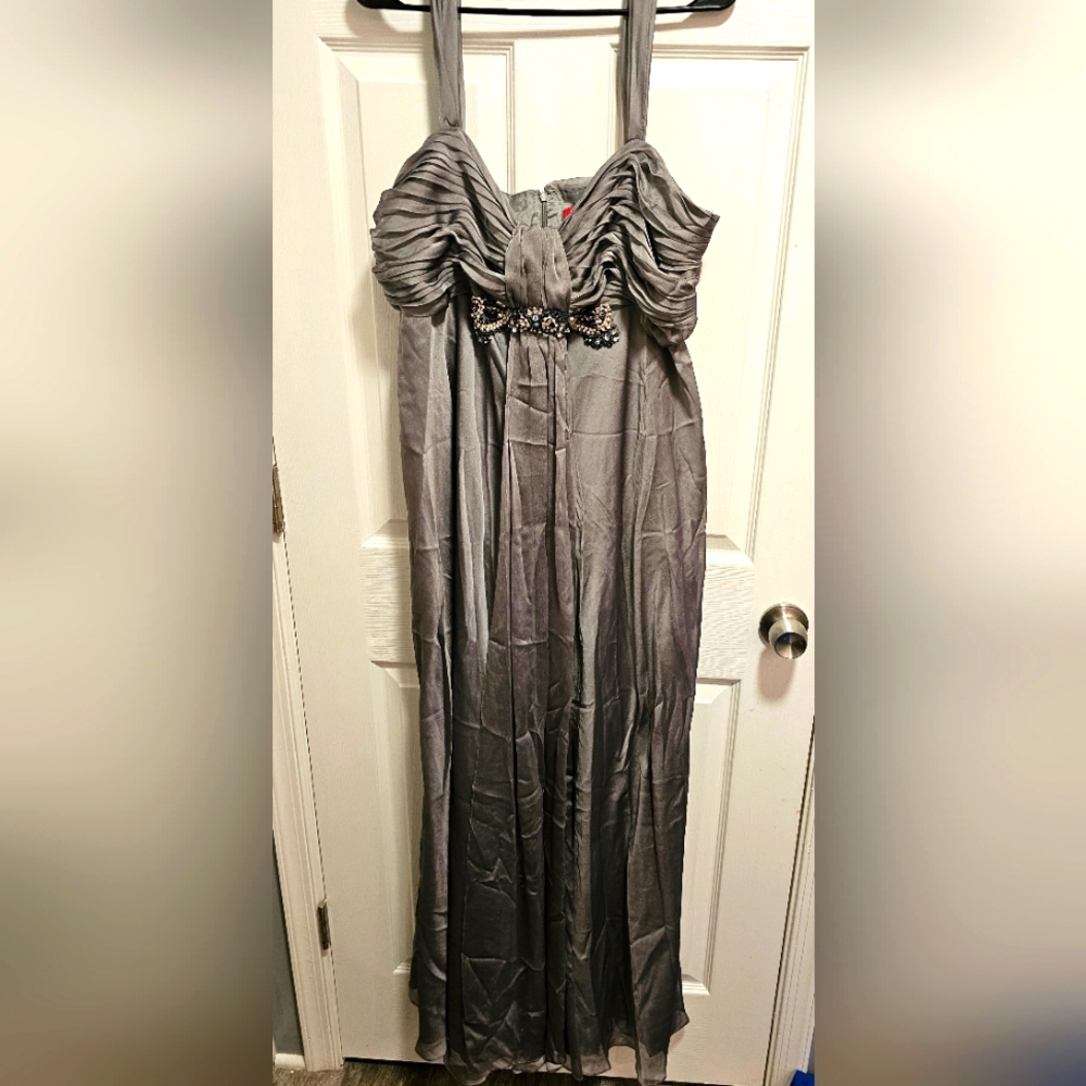 gray formal dress